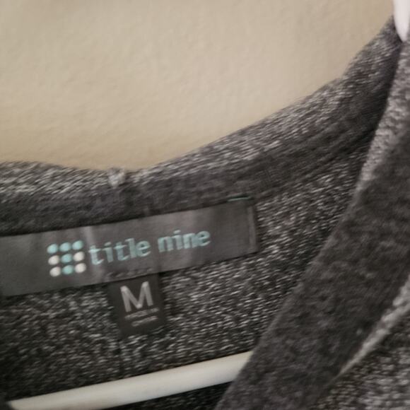 NWT Title Nine Sweater Dress Size M Merino Wool Blend Full Zip Pockets Hood Gray - Picture 4 of 11